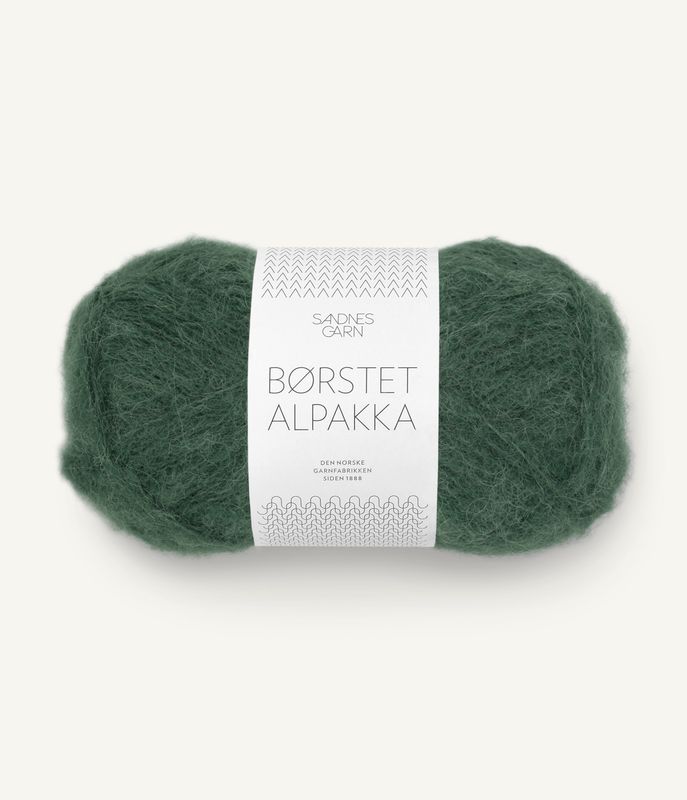 Børstet Alpakka 8581 Deep Forest Green